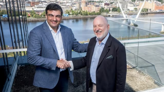 Pictured: Bruno Abril, NTT Data and John Harkin, Alchemy Technology Services