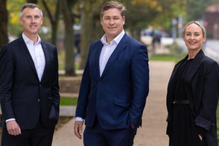 Pictured: Ray Armstrong, Justin van der Spuy, and Aoife Mac Cana, Saros Consulting