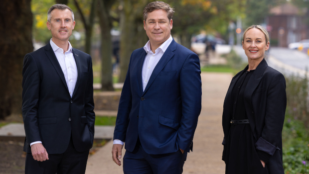 Pictured: Ray Armstrong, Justin van der Spuy, and Aoife Mac Cana, Saros Consulting