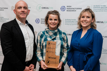 Pictured: Micheal Cassidy, Irish Manufacturing Research; Lisa O'Riordan, HaPPE Earth; Martina Hennessy, DCEE