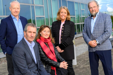 Pictured: Mick Conway, Donagh Kiernan and Denise Tormey, The Boole Syndicate; Fionnuala Wall, AxisBIC; and Shemas Eivers, The Boole Syndicate
