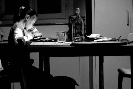 Child studying