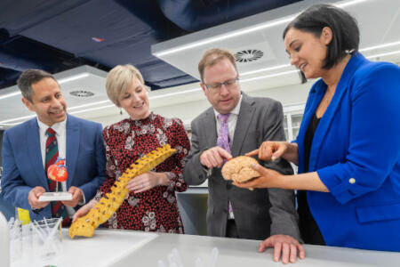 Pictured: Dr Aamir Hameed; Dr Ciara Murphy; Minister for Further and Higher Education, Research, Innovation and Science, James Lawless; and Dr Jennifer Dowling