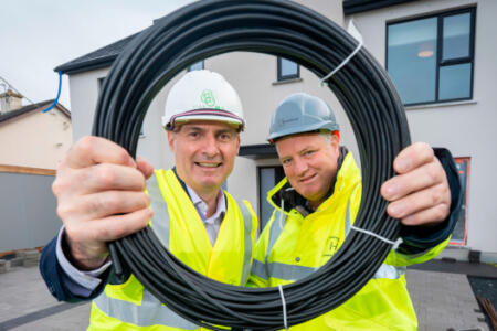 Pictured: John Keaney, Siro, and Mike Quaid, Homeland Group Construction