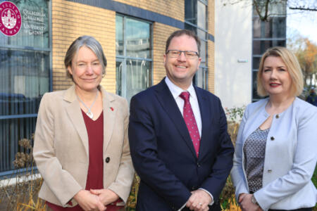Pictured: Prof Becky Whay, University of Galway; Minister for Further and Higher Education, Research, Innovation & Science James Lawless; and Prof Alma McCarthy, University of Galway