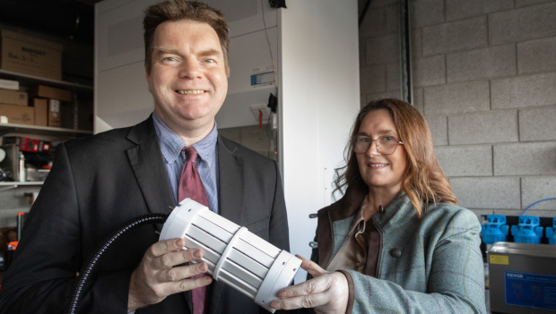 Pictured: Prof Niall English and Elaine Shaw, AquaB