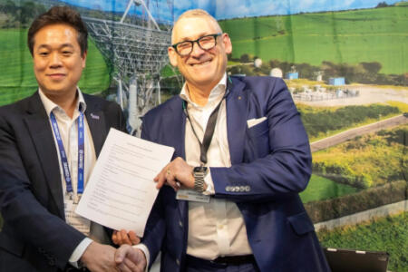 Dr Sunghee Lee, Contec and Rory Fitzpatrick, National Space Centre