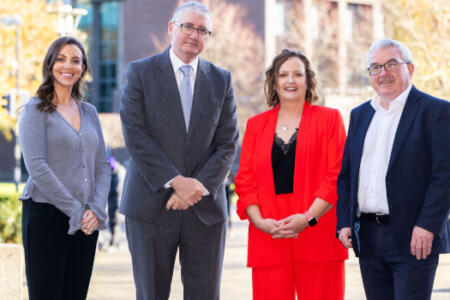 Pictured: Simone Mullally, Prof Shane Kilcommins, Gert O’Rourke, and Paul Dillon, UL