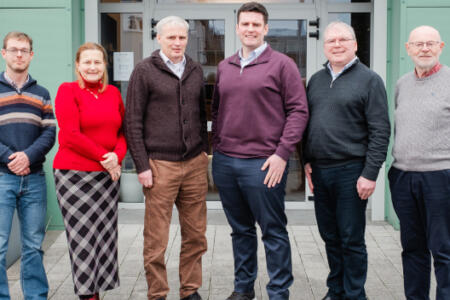 Erik Malan, Neg8 Carbon; Marie Ahern, Prochem Engineering; John Breen, Neg8 Carbon; Michael Kent and Paul Kearns, Prochem Engineering; and Ray Naughton, Neg8 Carbon
