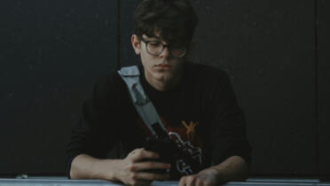 Teen with a smartphone