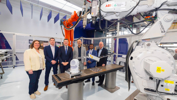 Pictured: Ruth Mackey, Mbryonics; Aubrey Dunne, Ubotica; Minister for Enterprise, Trade and Employment Peter Burke; Dietmar Pilz and Philip Thomas, ESA; and Barry Kennedy, IMR
