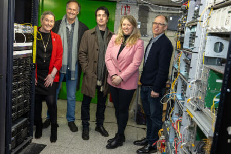 Pictured: Nicola Graham, Dublin City Council; Prof. Dan Kilper, Connect; Colm Browning, Smart Docklands; Sinéad Whelan, Walton Institute, SETU; Eoin Kenny, Asiera