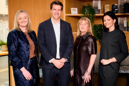 Pictured: Gillian Peters, Pragmatica; Eugene Cush and Aine Collin, Antaris; Pat Kane, Pragmatica