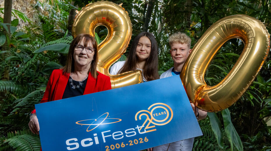 Sheila Porter, SciFest; Nayda Barteneva and Arthur Kenevey, Belmayne Educate Together Secondary School