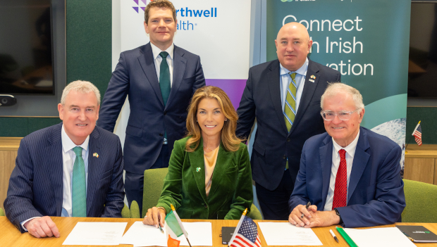 Pictured: Kevin Sherry, Enterprise Ireland; Elaine Brennan and Laurence Kraemer, Northwell Health; Minister for Enterprise, Tourism and Employment, Peter Burke; and Kevin Ryan, Enterprise Ireland