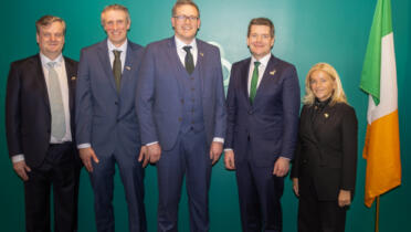 Pictured: Marcus Isherwood, Creative Media; Conor Buckley and Rob Carpenter, Granite; Minister for Enterprise, Tourism and Employment Peter Burke; and Joy Marcus, Granite