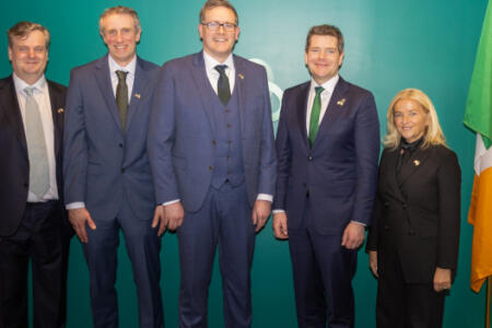 Pictured: Marcus Isherwood, Creative Media; Conor Buckley and Rob Carpenter, Granite; Minister for Enterprise, Tourism and Employment Peter Burke; and Joy Marcus, Granite