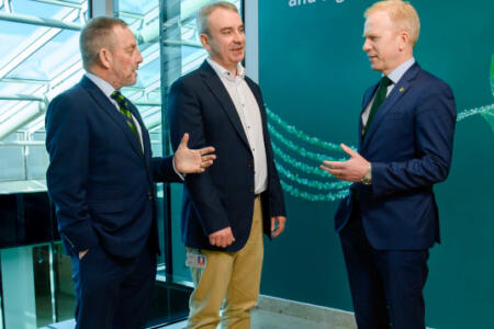 Pictured: Minister of State at the Department of Rural and Community Development and the Department of Transport Jerry Buttimer; Daniel O’Keeffe, Infineon Technologies; Dónal Travers, IDA Ireland