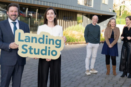 Pictured: Allan Mulrooney and Dr Teresa Hooks, WDC; David Bermingham and Julie Dowling, AIM Centre; and Niamh Costello, CREW