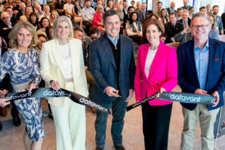Pictured: Mary Buckley, IDA Ireland; Deirdre Giblin and Kyle Armbrester, Datavant; Minister for Education and Youth Hildegarde Naughton; and Ciaran O'Toole Datavant