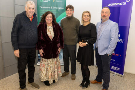 Pictured: Elliott Masie, Masie Learning Foundation; Maria Gavin, Enterprise Ireland; Peter Doyle, British Educational Suppliers Association; Nessa McEniff and Dave Farrelly, Learnovate