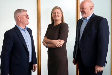 Ray Ryan, The Noledge Group; Stephanie Davies and Tom Shields, Pimbrook