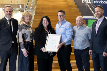 Pictured: Rui Oliveira, APCER; Louise Barrett and Elaine Mulvaney, Martin O’ Flaherty, Mark Dullea, Dell Technologies; and Stewart Hickey, National Standards Authority of Ireland