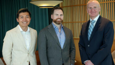 Pictured: Gavin Cheng and Sam Coyne, Currenxie; Dennis Curran, IDA Ireland