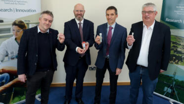 Pictured: Minister for Agriculture, Food and the Marine Martin Heydon; Minister of State with special responsibility for Research and Development Noel Grealish; Prof James Gaffey, CircBio; Prof Hugh McGlynn, MTU; Prof Kevin O’Connor, BiOrbic Research Centre; and Prof Peadar Lawlor, Teagasc