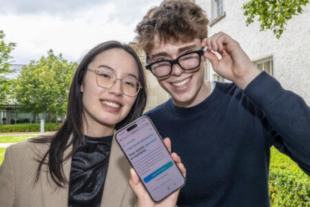 Pictured: Suyun Zheng and Scott Nagle, Auralink