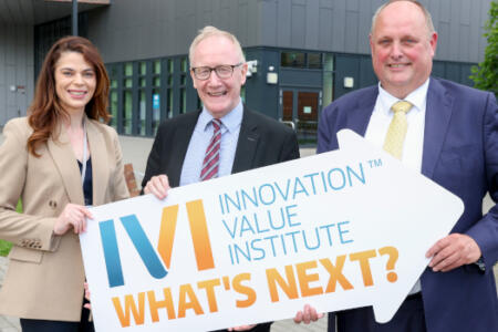 Pictured: Dr Karen Griffin; Minister of State for Public Procurement, Digitalisation and eGovernment Frank Feighan; and Prof Markus Helfert, Maynooth University