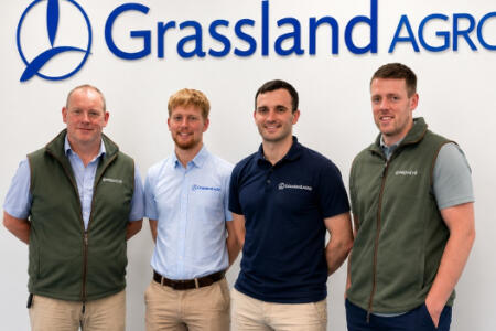 Pictured: Paul Kennedy, Proveye; Stephen Carey, Grassland Agro; Seán McMahon, Grassland Agro; and David Corbett, Proveye