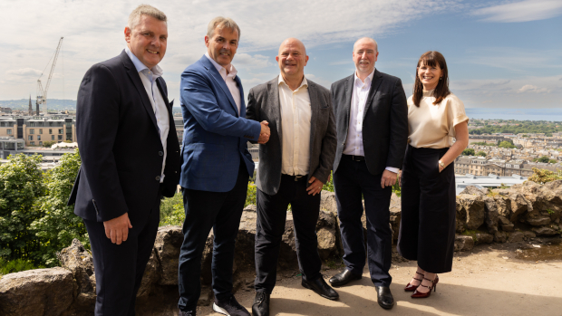 Pictured: Paddy Trainor and Paul Rellis, Viatel Technology Group; Chris Templeton and Ewan Ferguson, FullProxy; and Gina Laverty, Viatel Technology Group