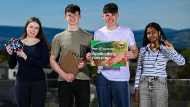Pictured: Aoibheann Daly, Seán Cahill, Jack McCormack, and Srinidhi Karthik
